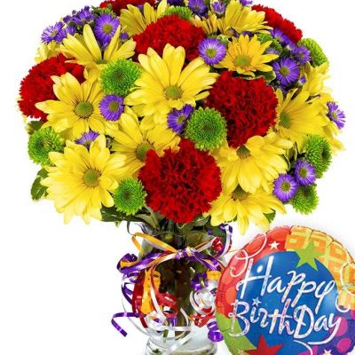Don't miss the chance to send some birthday wishes with this beautiful arrangement!